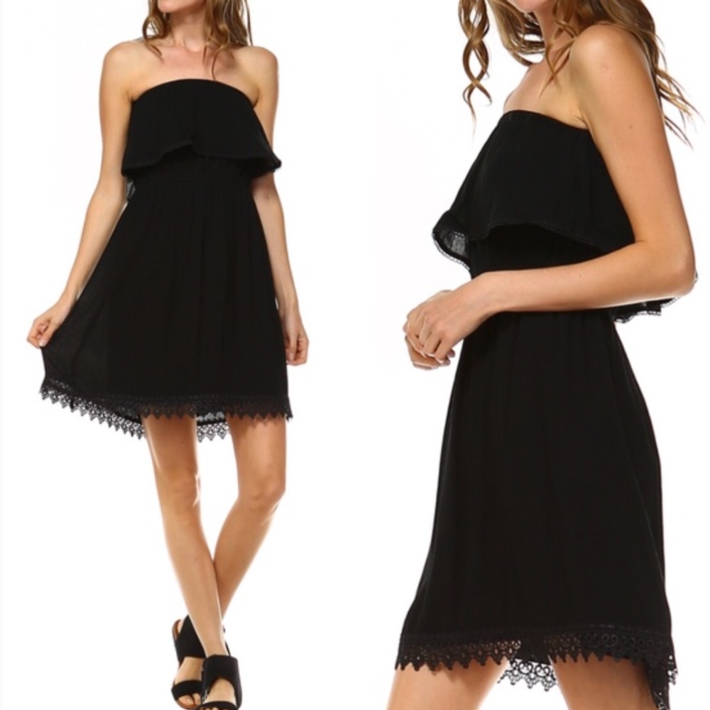 SOLD OUT Black Strapless Dress